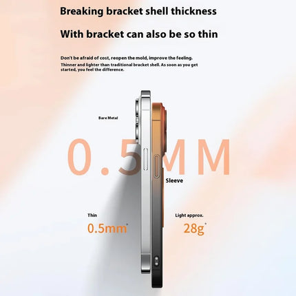 For iPhone 16 Pro Max Case Dial Kickstand Gradient Color Hard PC Phone Case