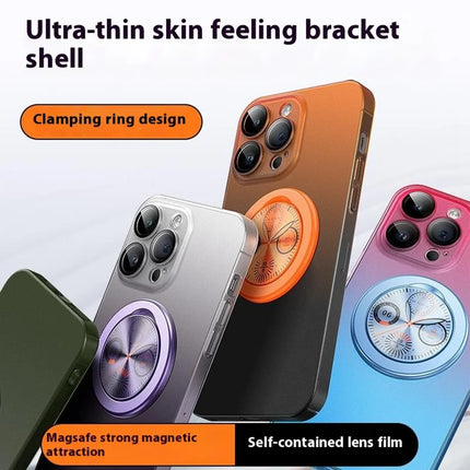 For iPhone 16 Pro Max Case Dial Kickstand Gradient Color Hard PC Phone Case
