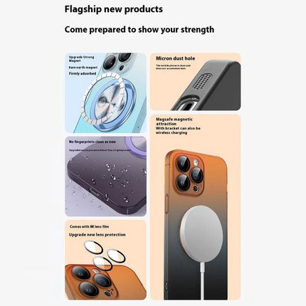 ShopCaseCart Model Case  For  iPhone 15 Pro Case Dial Kickstand Gradient Color Hard PC Phone Case