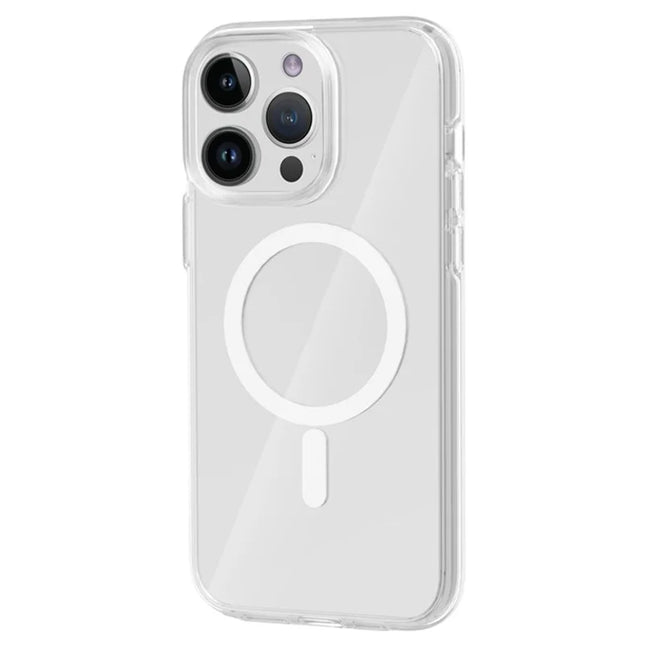For iPhone 12 Pro Max Magnetic Case Compatible with MagSafe PC + TPU Clear Phone Cover