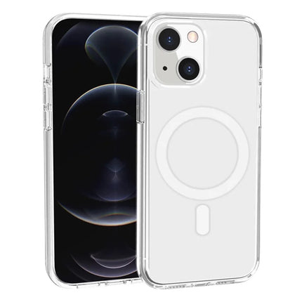 For iPhone 14 Magnetic Case Compatible with MagSafe PC + TPU Clear Phone Cover
