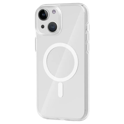 For iPhone 13 Magnetic Case Compatible with MagSafe PC + TPU Clear Phone Cover - Transparent