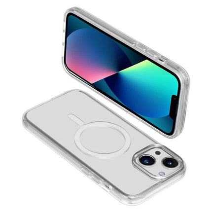 For iPhone 13 Magnetic Case Compatible with MagSafe PC + TPU Clear Phone Cover