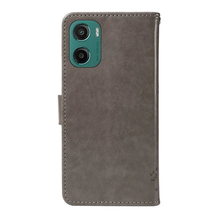 For Motorola Moto G05 4G Leather Phone Case Cat Tree Pattern Design Wallet Cover Stand