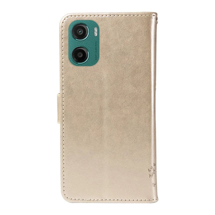For Motorola Moto G05 4G Leather Phone Case Cat Tree Pattern Design Wallet Cover Stand