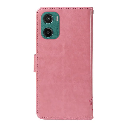 For Motorola Moto G05 4G Leather Phone Case Cat Tree Pattern Design Wallet Cover Stand