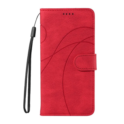 For OnePlus 13R 5G Wallet Case Leather Phone Cover Stand with Curved Line Design