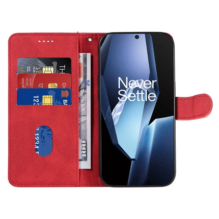 For OnePlus 13R 5G Wallet Case Leather Phone Cover Stand with Curved Line Design