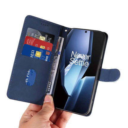 For OnePlus 13R 5G Wallet Case Leather Phone Cover Stand with Curved Line Design