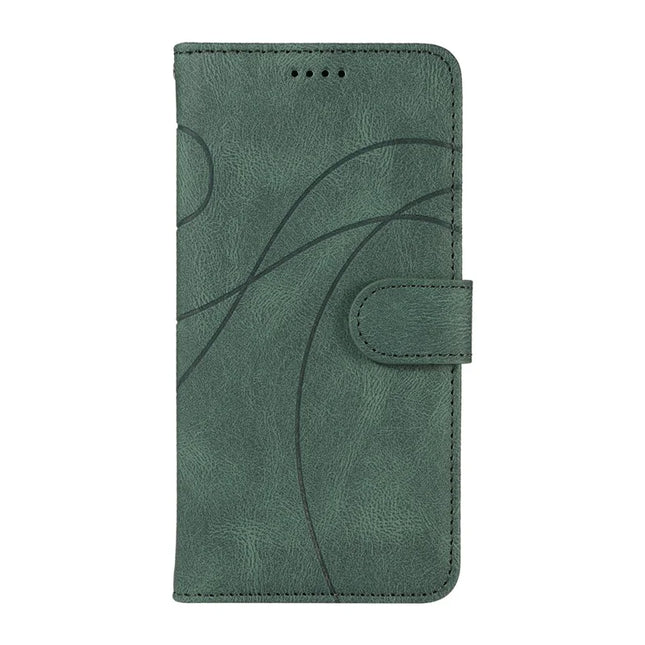 For OnePlus 13R 5G Wallet Case Leather Phone Cover Stand with Curved Line Design