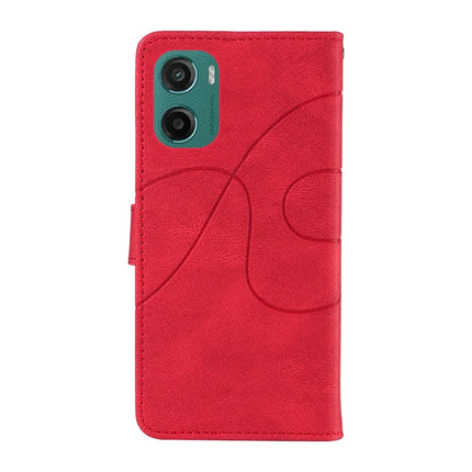 For Motorola Moto G05 4G Wallet Case Leather Phone Cover Stand with Curved Line Design