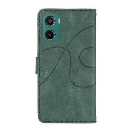 For Motorola Moto G05 4G Wallet Case Leather Phone Cover Stand with Curved Line Design