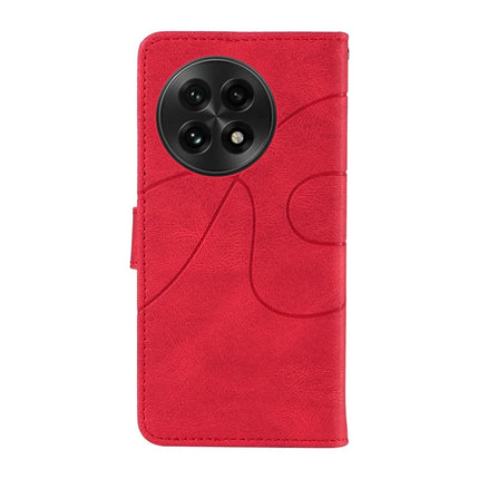 For OnePlus 13 Wallet Case Leather Phone Cover Stand with Curved Line Design