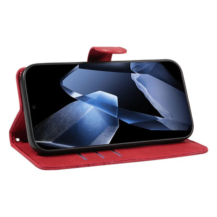 For OnePlus 13 Wallet Case Leather Phone Cover Stand with Curved Line Design