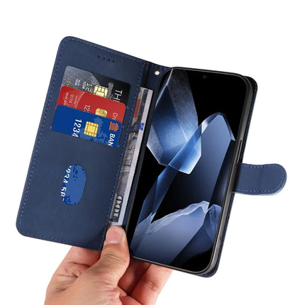 For OnePlus 13 Wallet Case Leather Phone Cover Stand with Curved Line Design