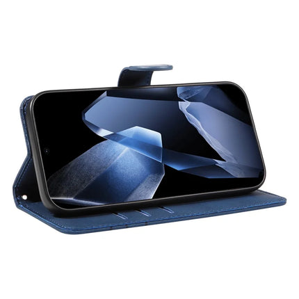 For OnePlus 13 Wallet Case Leather Phone Cover Stand with Curved Line Design