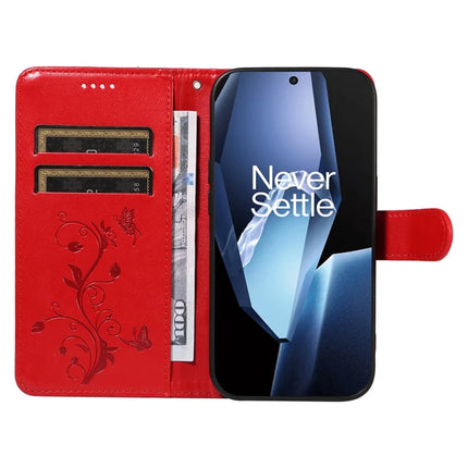 For OnePlus 13R 5G PU Leather Case Flower Pattern Wallet Stand Phone Cover