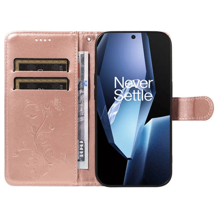 For OnePlus 13R 5G PU Leather Case Flower Pattern Wallet Stand Phone Cover