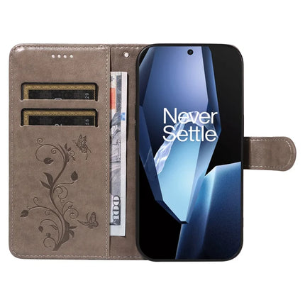 For OnePlus 13R 5G PU Leather Case Flower Pattern Wallet Stand Phone Cover