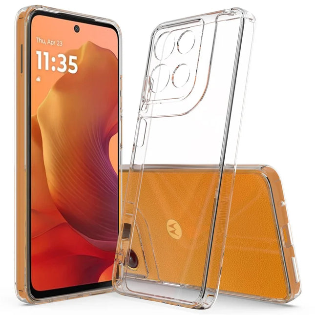 For Motorola Moto G15 4G Clear Phone Case TPU+Acrylic Shockproof Phone Back Cover