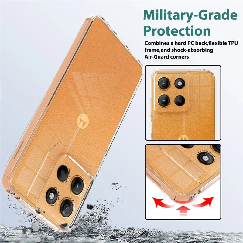 ShopCaseCart Durable Case Motorola Moto G15 4G Clear Phone Protective cover TPU+Acrylic Impact-resistant Phone Back Guard