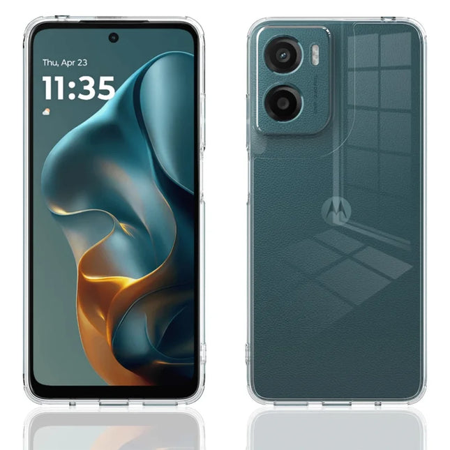 For Motorola Moto E15 4G / Motorola Moto G05 4G Clear Phone Case TPU+Acrylic Shockproof Phone Back Cover - Clear