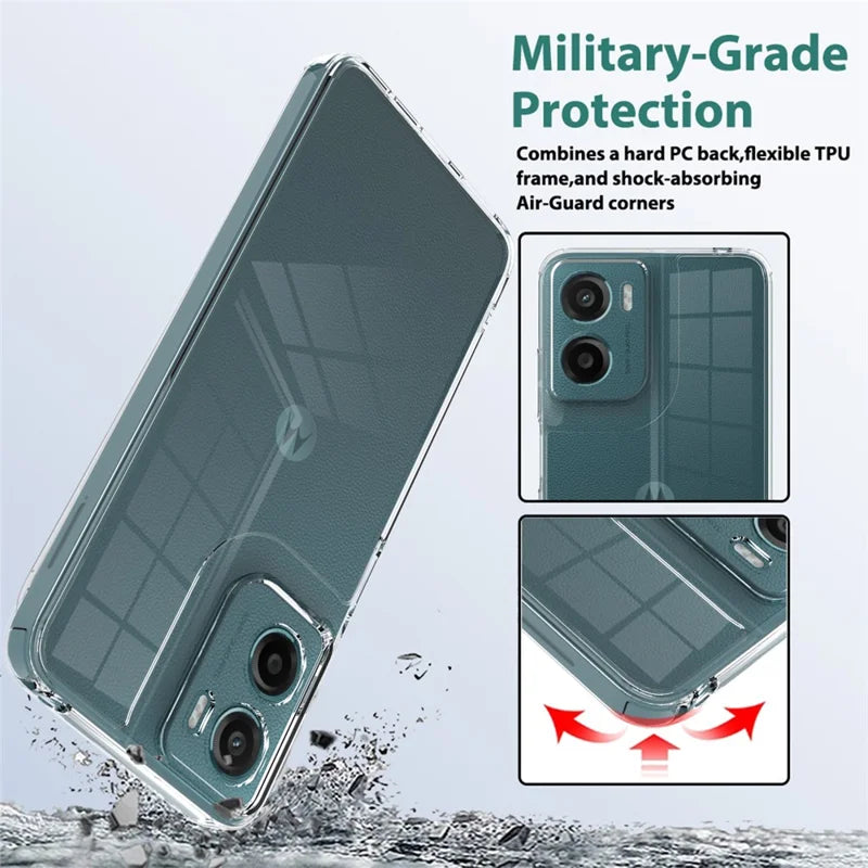 ShopCaseCart Durable Case Motorola Moto E15 4G / Motorola Moto G05 4G Clear Phone Protective cover TPU+Acrylic Impact-resistant Phone Back Guard