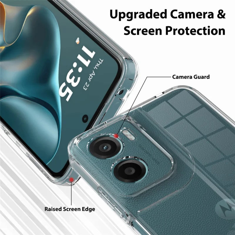 ShopCaseCart Durable Case Motorola Moto E15 4G / Motorola Moto G05 4G Clear Phone Protective cover TPU+Acrylic Impact-resistant Phone Back Guard