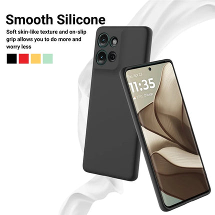 For Motorola Moto G Play (2025) 4G Liquid Silicone Case Phone Back Cover with Hand Strap