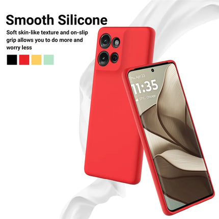 For Motorola Moto G Play (2025) 4G Liquid Silicone Case Phone Back Cover with Hand Strap