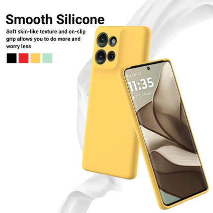 For Motorola Moto G Play (2025) 4G Liquid Silicone Case Phone Back Cover with Hand Strap