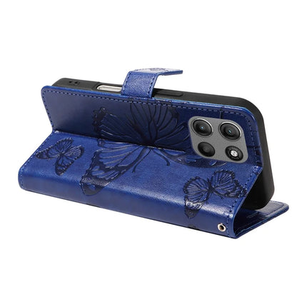 For Motorola Moto G15 4G Wallet Case Floral Butterfly Imprinted Leather Phone Cover Stand