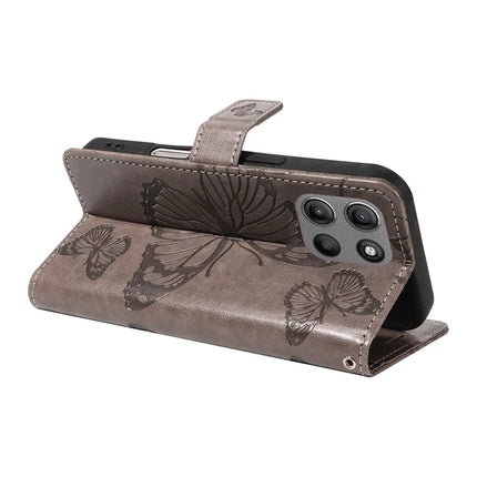 For Motorola Moto G15 4G Wallet Case Floral Butterfly Imprinted Leather Phone Cover Stand