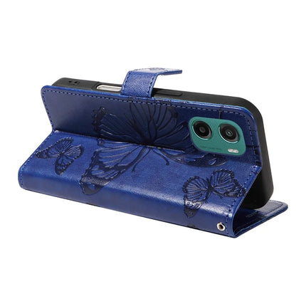 For Motorola Moto G05 4G Wallet Case Floral Butterfly Imprinted Leather Phone Cover Stand