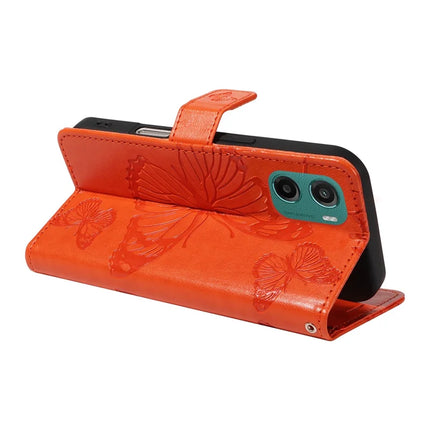 For Motorola Moto G05 4G Wallet Case Floral Butterfly Imprinted Leather Phone Cover Stand