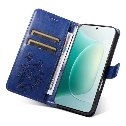 For Honor 300 Wallet Case Floral Butterfly Imprinted Leather Phone Cover Stand