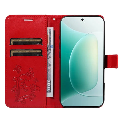 For Honor 300 Wallet Case Floral Butterfly Imprinted Leather Phone Cover Stand