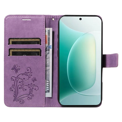 For Honor 300 Wallet Case Floral Butterfly Imprinted Leather Phone Cover Stand