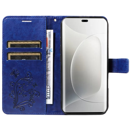 For Honor 300 Ultra / Honor 300 Pro Wallet Case Floral Butterfly Imprinted Leather Phone Cover Stand