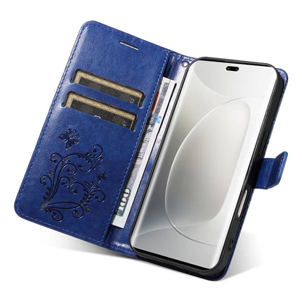 For Honor 300 Ultra / Honor 300 Pro Wallet Case Floral Butterfly Imprinted Leather Phone Cover Stand