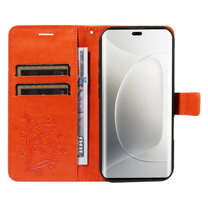 For Honor 300 Ultra / Honor 300 Pro Wallet Case Floral Butterfly Imprinted Leather Phone Cover Stand