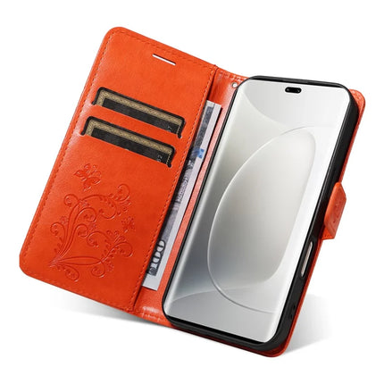 For Honor 300 Ultra / Honor 300 Pro Wallet Case Floral Butterfly Imprinted Leather Phone Cover Stand