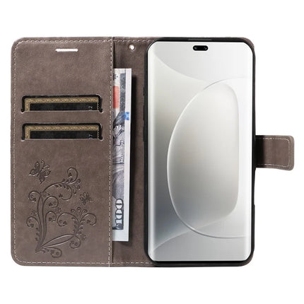For Honor 300 Ultra / Honor 300 Pro Wallet Case Floral Butterfly Imprinted Leather Phone Cover Stand