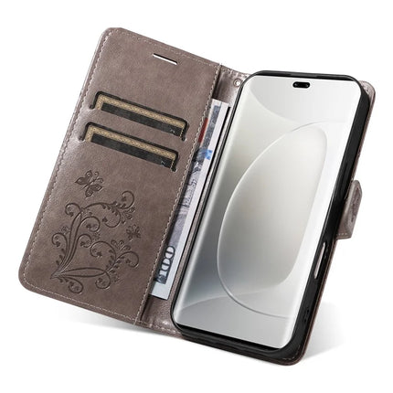For Honor 300 Ultra / Honor 300 Pro Wallet Case Floral Butterfly Imprinted Leather Phone Cover Stand
