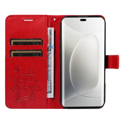 For Honor 300 Ultra / Honor 300 Pro Wallet Case Floral Butterfly Imprinted Leather Phone Cover Stand