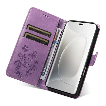 For Honor 300 Ultra / Honor 300 Pro Wallet Case Floral Butterfly Imprinted Leather Phone Cover Stand