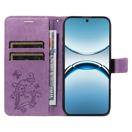 For Oppo Find X8 5G Wallet Case Floral Butterfly Imprinted Leather Phone Cover Stand