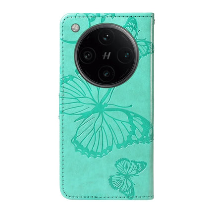 For Oppo Find X8 Pro 5G Wallet Case Floral Butterfly Imprinted Leather Phone Cover Stand -  Green