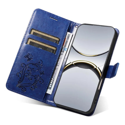 For Oppo Find X8 Pro 5G Wallet Case Floral Butterfly Imprinted Leather Phone Cover Stand