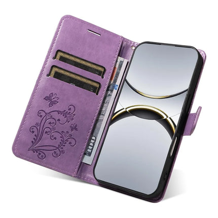 For Oppo Find X8 Pro 5G Wallet Case Floral Butterfly Imprinted Leather Phone Cover Stand